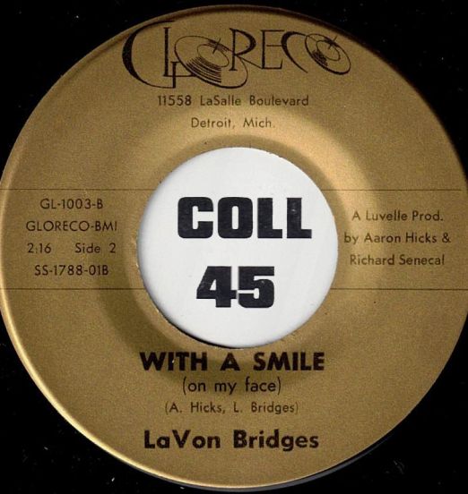 Lavon Bridges - With A Smile On My Face b/w We Were Young - Gloreco 7"