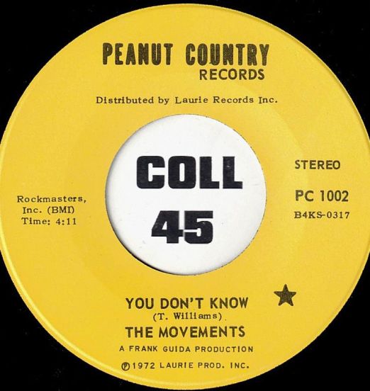 The Movements - You Don't Know b/w Let's Get Involved - Peanut Country 7"