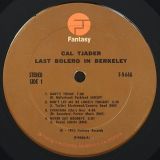 Cal Tjader – Last Bolero In Berkeley – Fantasy LP