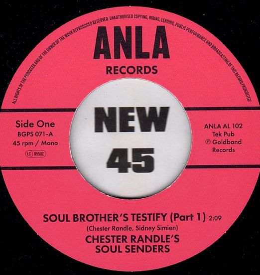 Chester Randle's Soul Senders - Soul Brother's Testify (Part 1&2) - BGP UK 7"