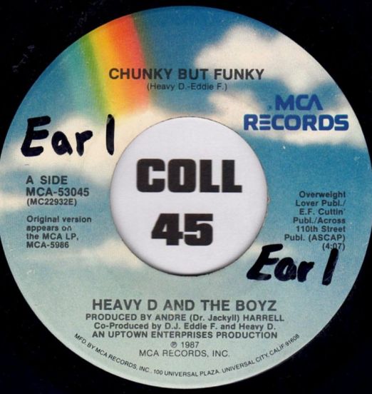 Heavy D And The Boyz - Chunky But Funky b/w Same - MCA 7"