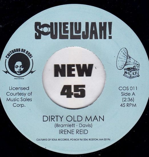 Irene Reid - Dirty Old Man b/w Cuppy Records' Studio Band - I Keep Forgettin' - Cultures Of Soul 7"