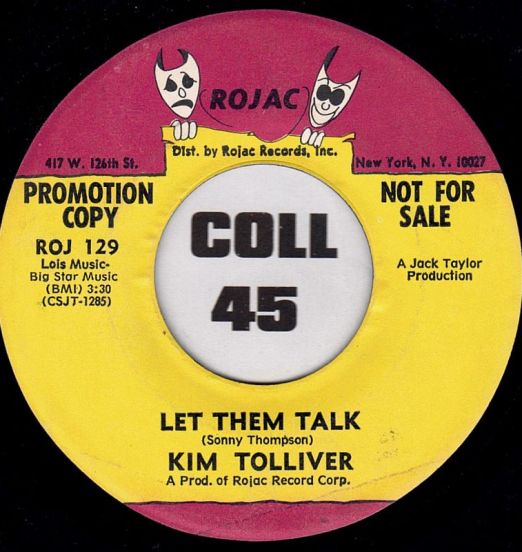 Kim Tolliver - I'll Try To Do Better b/w Let Them Talk - Rojac DJ 7"