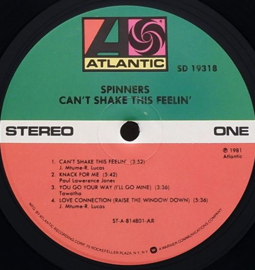 Spinners-CantShakeThisFeelinLABEL
