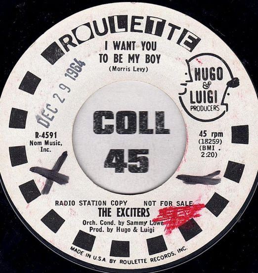 The Exciters - I Want You To Be My Boy b/w Tonight, Tonight - Roulette DJ 7"