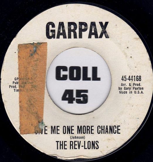 The Rev-Lons - Boy Trouble b/w Give Me One More Chance - Garpax 7"