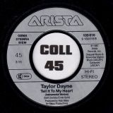 Taylor Dayne – Tell It To My Heart b/w Instrumental – Arista 7″