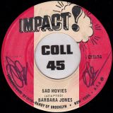 Barbara Jones – Sad Movies b/w Sir Harry – Movies Version – Impact 7″