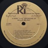 Billie Holiday – A Rare Live Recording Of Billie Holiday – Recording Industries Corp. LP