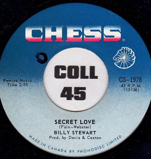 Billy Stewart - Secret Love b/w Look Back And Smile - Chess CN 7"
