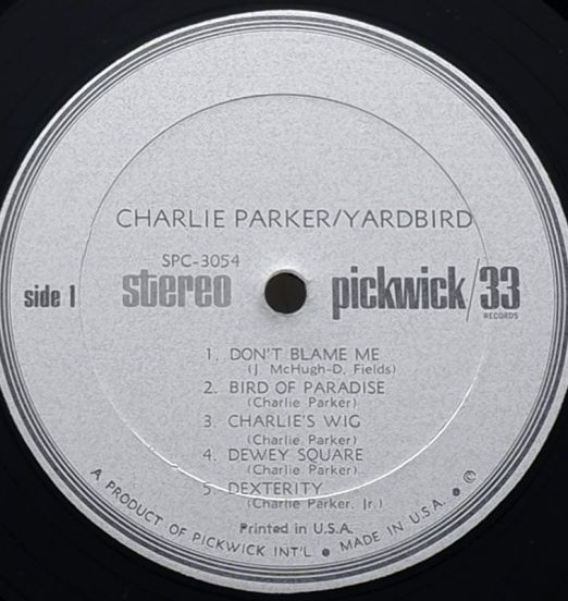 CharlieParker-YardbirdLABEL