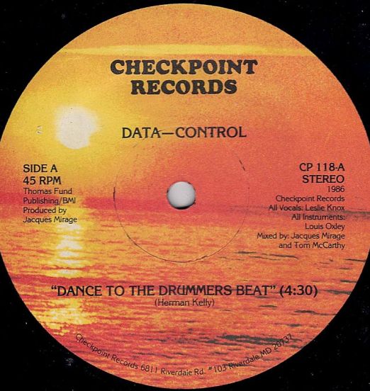Data-Control - Dance To The Drummers Beat Short b/w Long Version - Checkpoint 12"