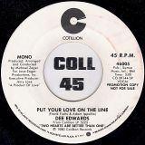 Dee Edwards – Put Your Love On The Line STEREO b/w MONO Version – Cotillion DJ 7″