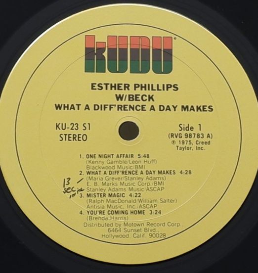EstherPhillipsWithBeck-WhaADifferenceaDayMakesLABEL