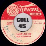 Jackie Mittoo – Peenie Wallie b/w Roy Richards – Can’t Go On – Supreme JA 7″