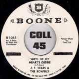 J.T. Sears & The Rowbux – I Won’t Be Coming Back b/w From The Heart Of Freedom’s Best – Boone DJ 7″