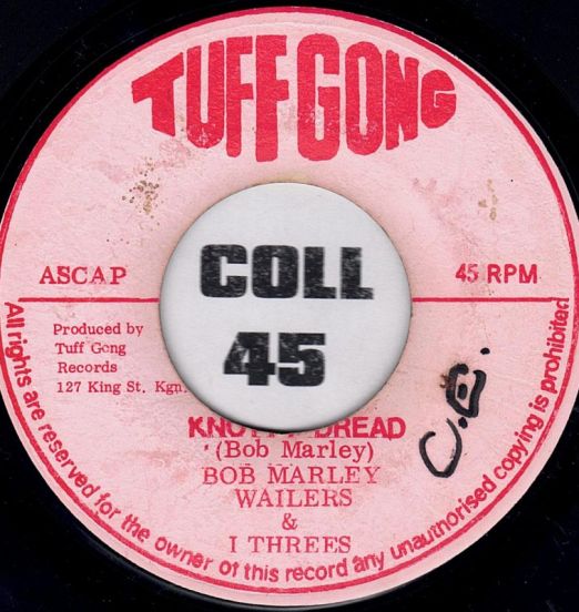 Bob Marley Wailers & I Threes - Knotty Dread b/w Version - Tuff Gong JA 7"