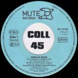 Depeche Mode – It’s Called A Heart b/w Fly On The Windscreen – Mute GER 7″