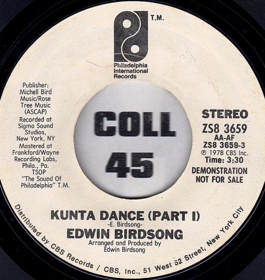 Edwin Birdsong - Kunta Dance Pt. 1 b/w Same - PIR DJ 7"