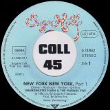 Grandmaster Flash & The Furious Five – New York New York Part 1 b/w Part 2 – Sugar Hill GER 7″