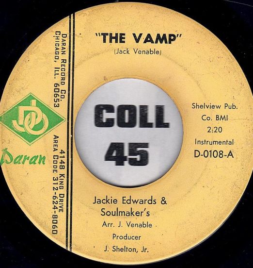 Jackie Edwards & Soulmaker's - The Vamp b/w Let Me Love You - Daran 7"