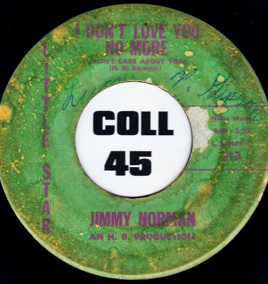Jimmy Norman – I Don't Love You No More (I Don't Care About You) b/w Tell Her For Me - Little Star 7"