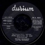Rocky Roberts – Just Because Of You b/w Stasera Mi Butto – Durium IT 7″ VG+ NO COVER