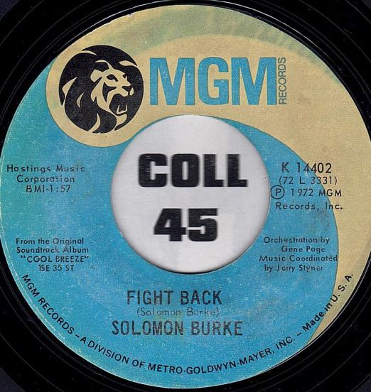 Solomon Burke - Fight Back b/w We're Almost Home - MGM 7"