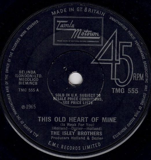 The Isley Brothers - This Old Heart Of Mine b/w There's No Love Left - Tamla Motown UK 7″