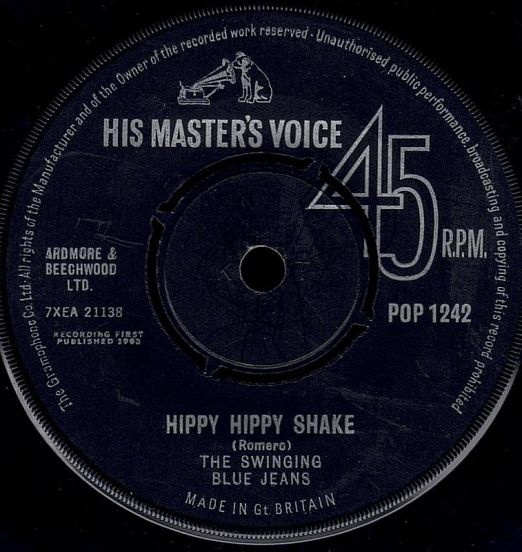 The Swinging Blue Jeans - Hippy Hippy Shake b/w Now I Must Go - His Master's Voice UK 7"