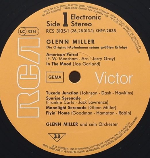 GlennMiller-OrignalAufnahmenSeinerGrösstenErlfogeLABEL