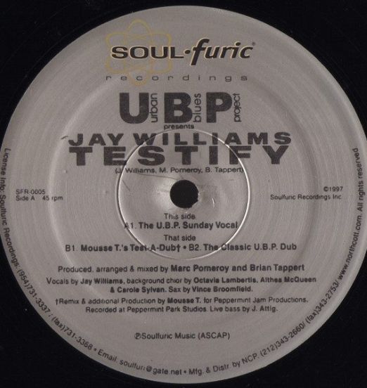 Urban Blues Project Presents Jay Williams - Testify - Soulfuric 2x12"