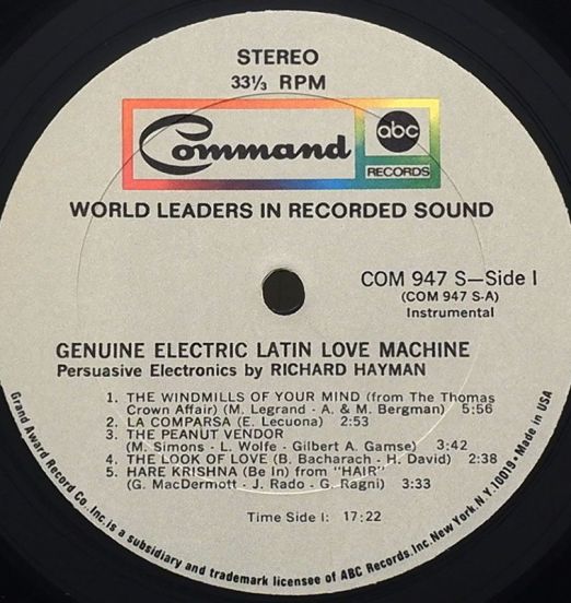 RichardHayman-GenuieElectricLatinLoveMachineLABEL
