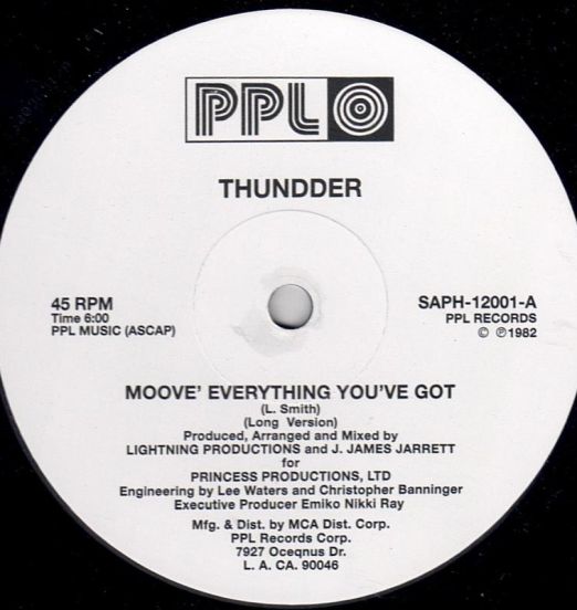 Thundder - Moove' Everything You've Got Long b/w Short Version - Saph FR 12"