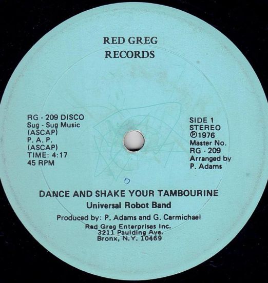 Universal Robot Band - Dance And Shake Your Tambourine  b/w Long Version - Red Greg 12"