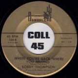 Bobby Thompson – The Blues (One Hundred Proof) b/w When You’re Back Where You Belong – Bandolero 7″