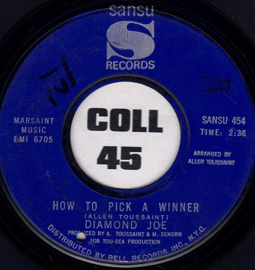 Diamond Joe - How To Pick A Winner b/w Wait A Minute Baby - Sansu 7"