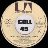 Ike & Tina Turner – With A Little Help From My Friends b/w Early One Morning – UA GER 7″