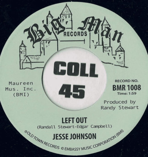 Jesse Johnson - Left Out b/w Yvonne & The Violets - Cross My Heart - Big Man UK 7"