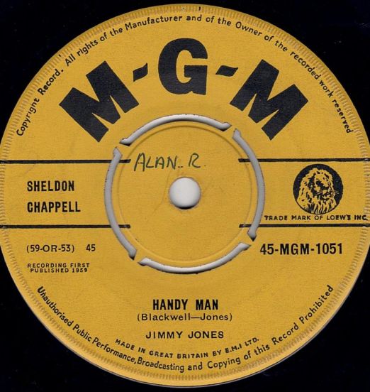 Jimmy Jones - Handy Man b/w The Search Is Over - MGM UK 7"