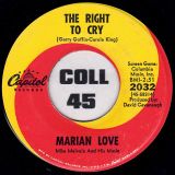 Marian Love – No Advice b/w The Right To Cry – Capitol 7″