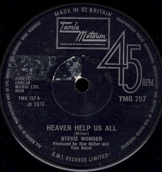 Stevie Wonder - Heaven Help Us All b/w I Gotta Have A Song - Tamla Motown UK 7"