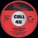 Stevie Wonder – I Don’t Know Why b/w My Cherie Amour – Tamla Motown NL 7″