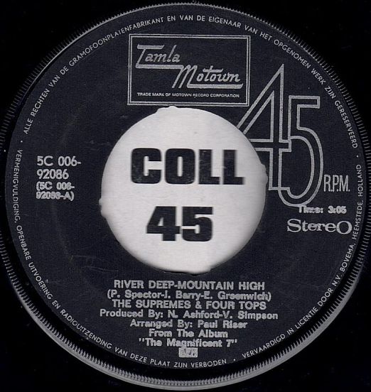 The Supremes And Four Tops - River Deep, Mountain High b/w Together We Can Make Such Sweet Music - Tamla Motown NL 7"