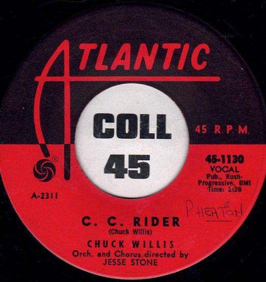 Chuck Willis ‎- C. C. Rider b/w Ease The Pain - Atlantic 7"