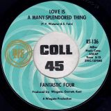 Fantastic Four – Goddess Of Love b/w Love Is A Many-Splendored Thing – Ric-Tic 7″