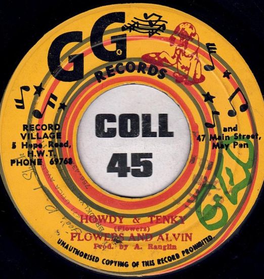Flowers & Alvin - Howdy & Tenky b/w Shorty Perry - Sprinkle Some Water - GGs JA 7"