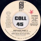 Harold Melvin & The Blue Notes – Bad Luck Part 1 b/w Part 2 – PIR DJ 7″