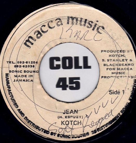 Kotch - Jean b/w In Space Dub - Macca Music JA 7"