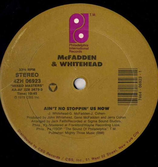 McFadden & Whitehead - Ain't No Stoppin' Us Now b/w The Jones Girls - You Gonna Make Me Love Somebody Else - PIR 12"